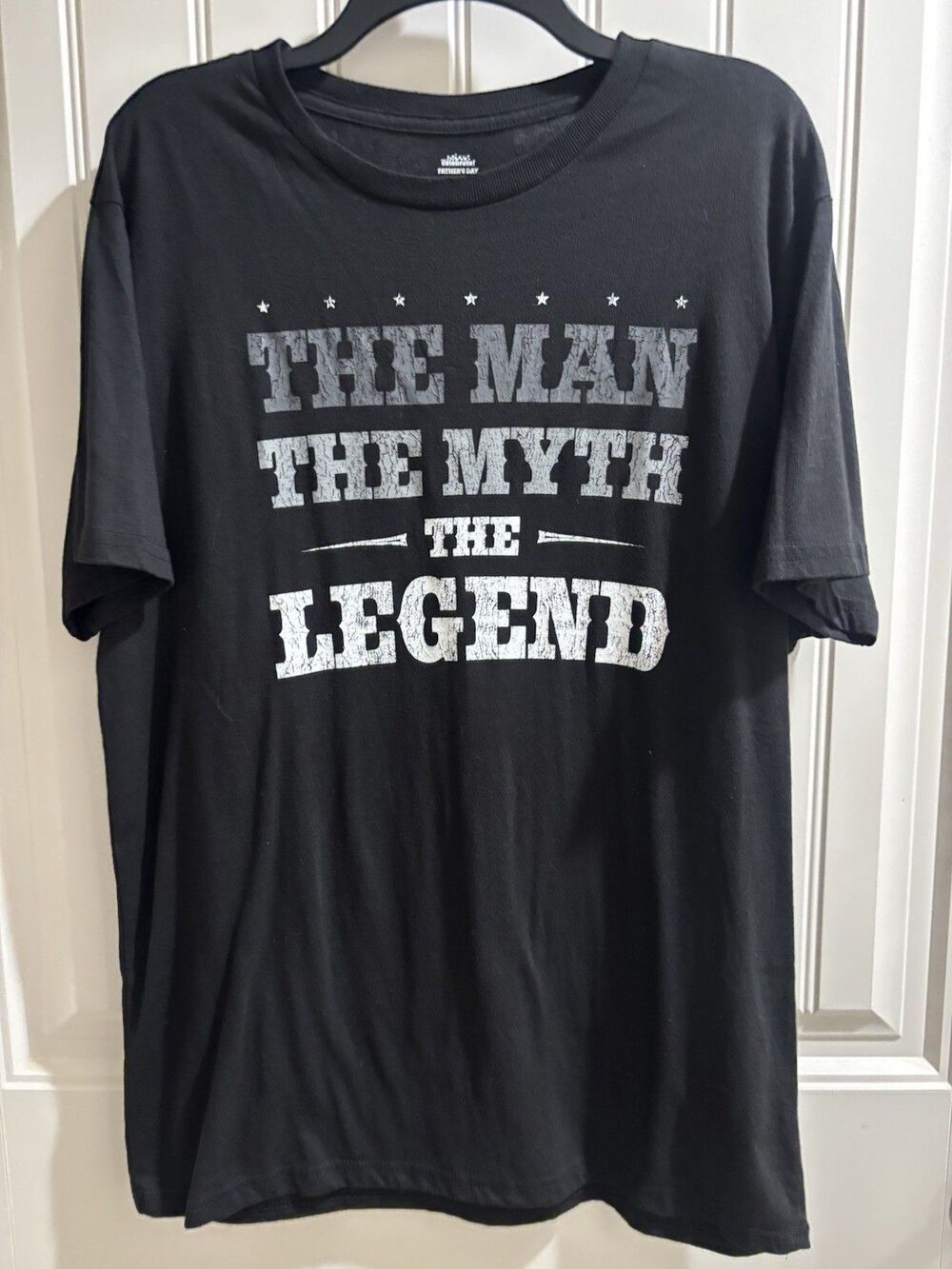 The Man The Myth The Legend, Way to Celebrate Men's Graphic Tshirt, Black Sz XL
